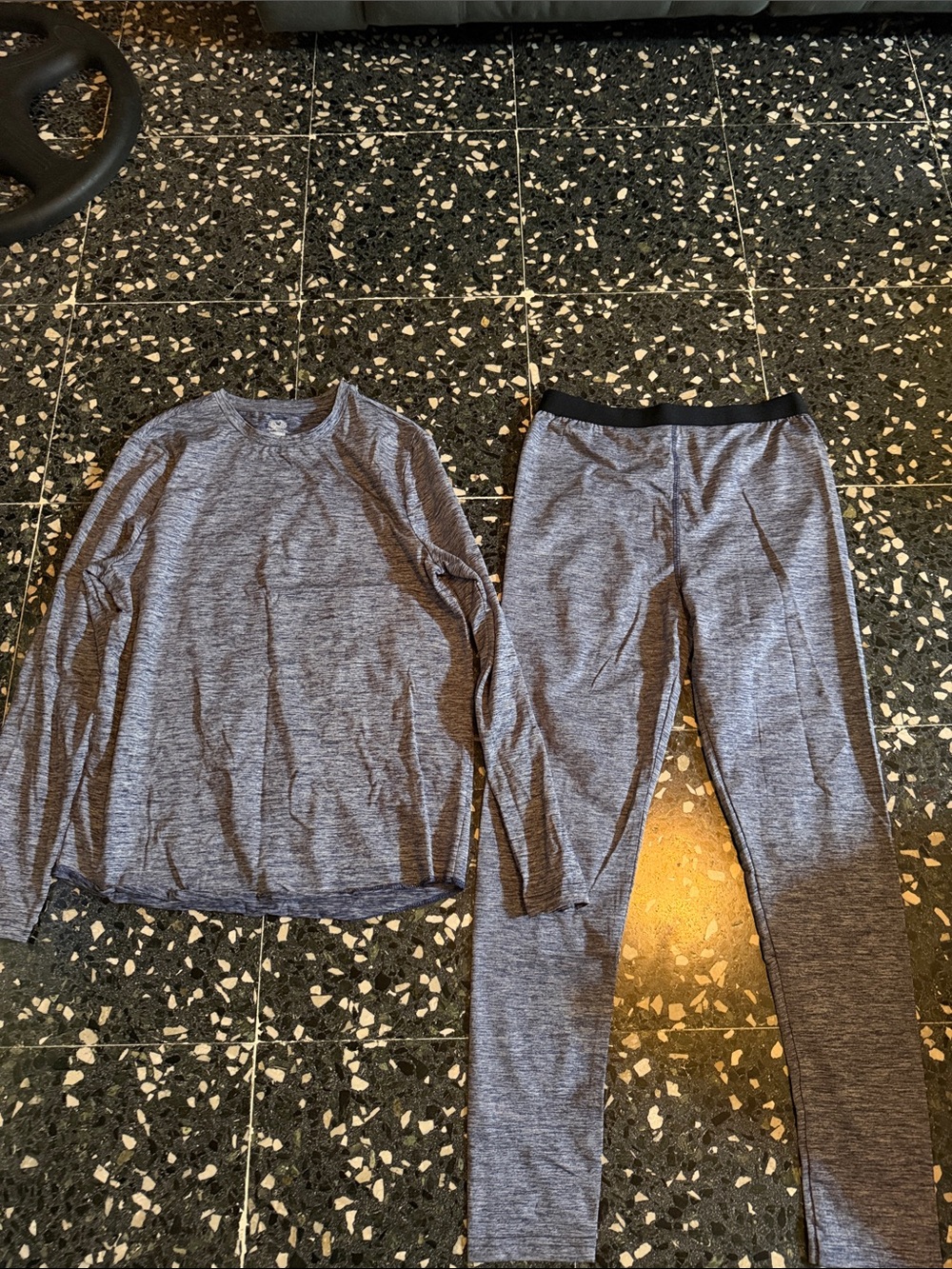 Thermal: Fruit of the Loom Kids Gray Performance Leggings and Top Set